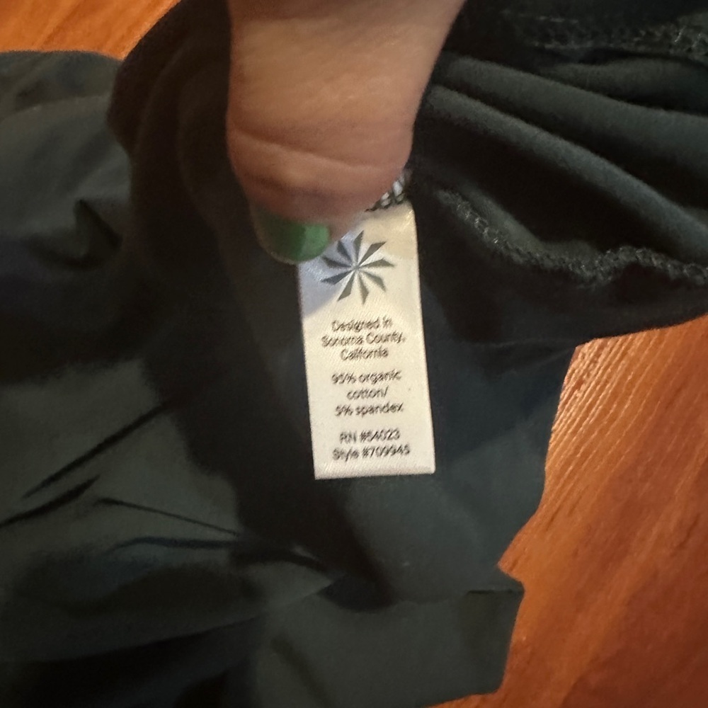 Athleta Hunter Green Long Sleeve Dress Size Medium Petite - Picture 7 of 8